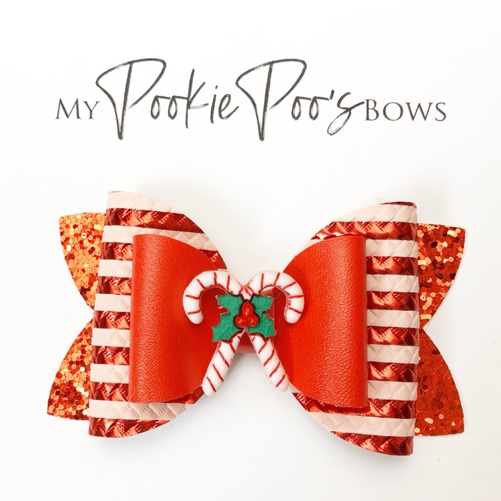 Candy Cane Hair Bow